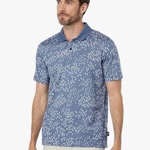 Ted Baker Pacita Floral Pale Blue 100% cotton polo EUC